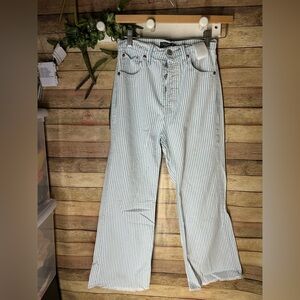 Abercrombie & Finch Striped Button-Fly Denim Pant Women’s Size 00